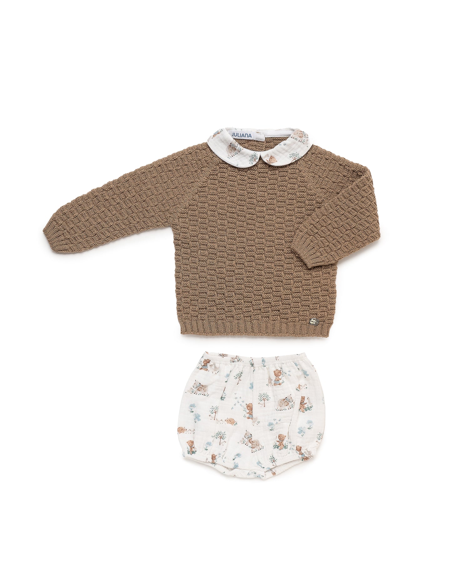 Conjunto pantalón animalitos COLOR AZUL NUBE- C. Trazos de Juliana