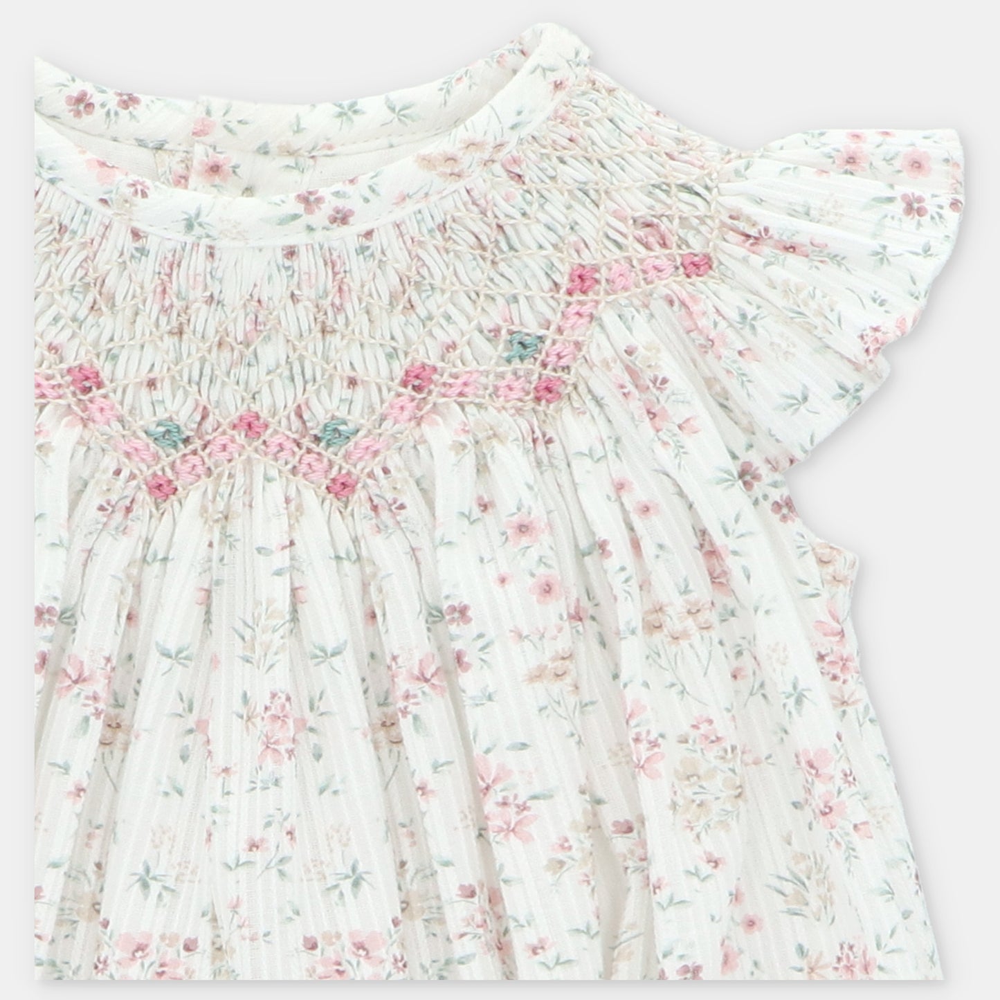 Pelele tela niña punto smock