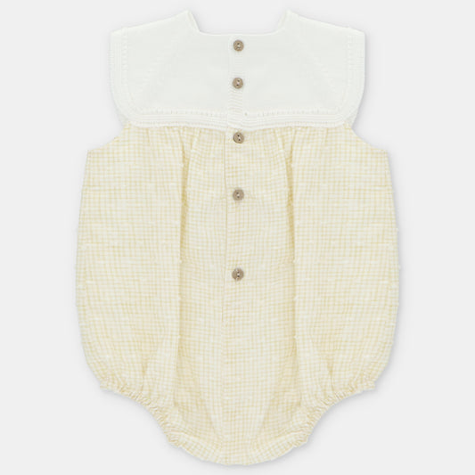 Pelele punto y tela plumeti niño