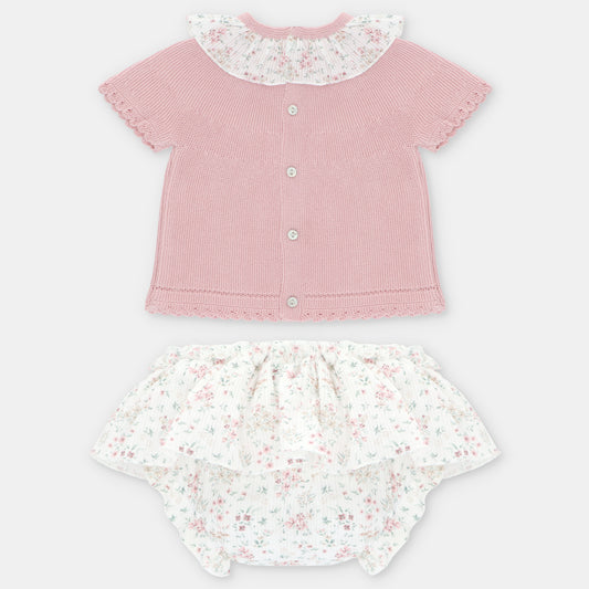 Conjunto punto y tela niña