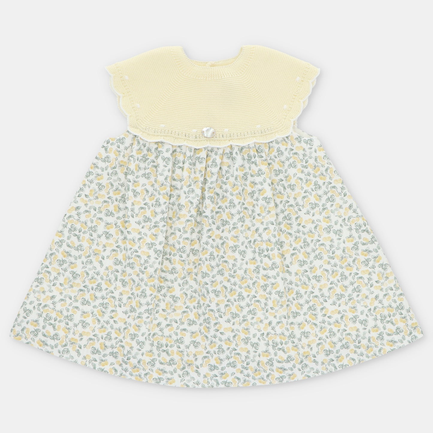 Vestido punto y tela niña con braguita