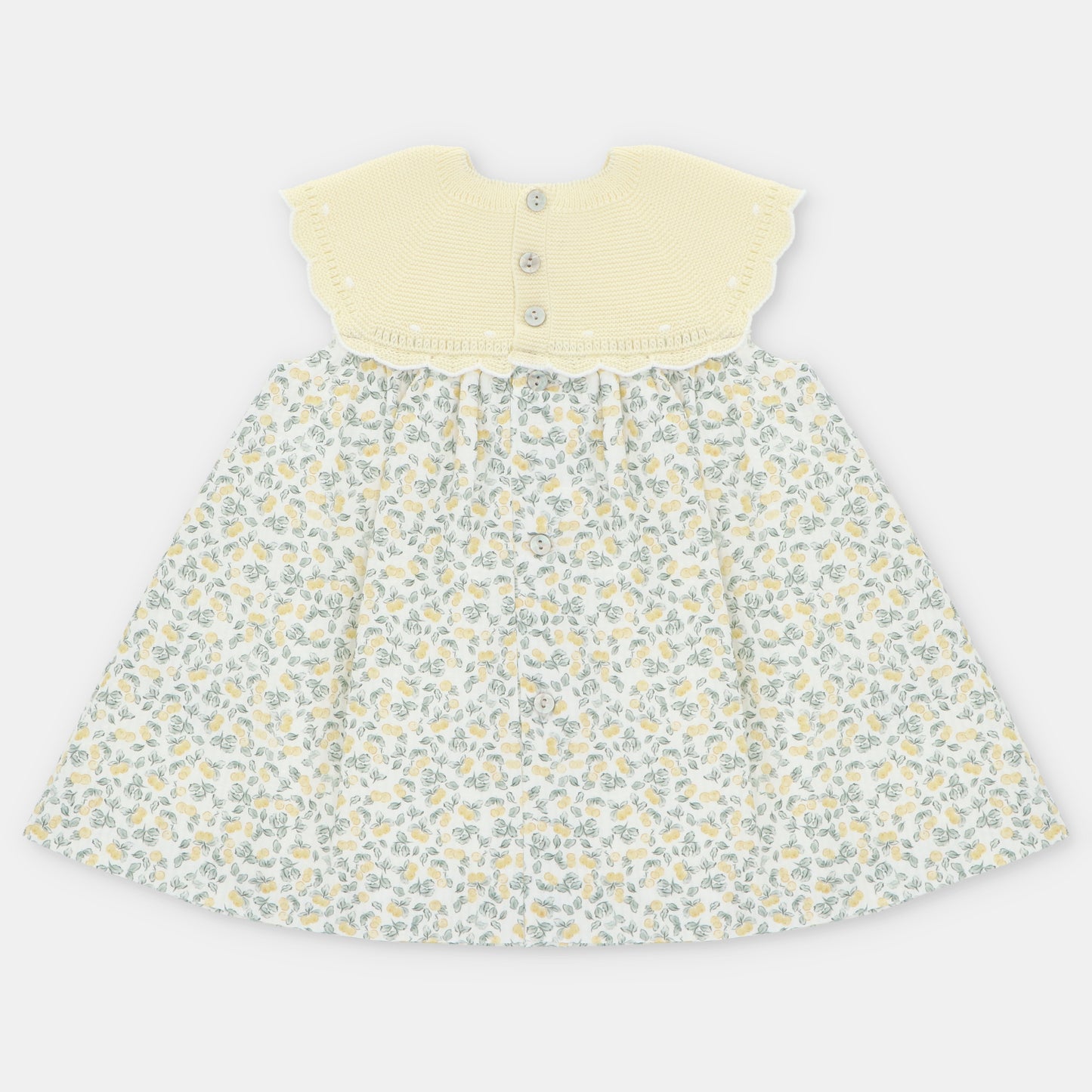 Vestido punto y tela niña con braguita