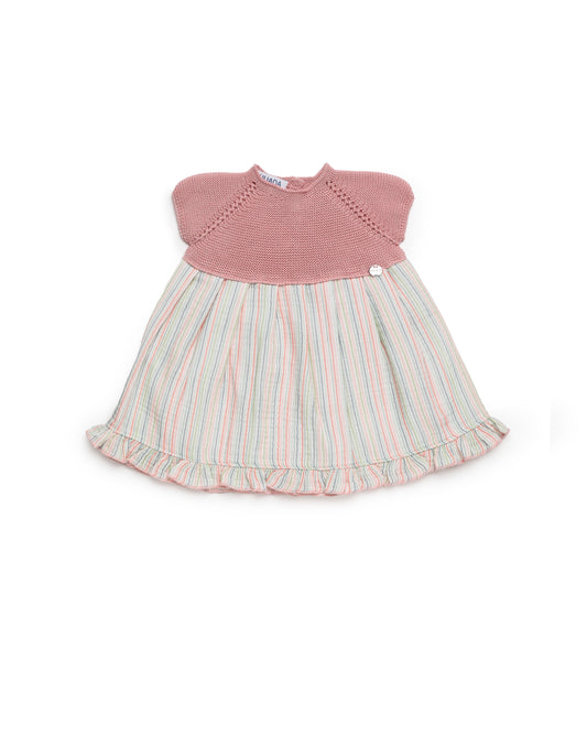 VESTIDO CUERPO DE PUNTO RAYAS FINAS