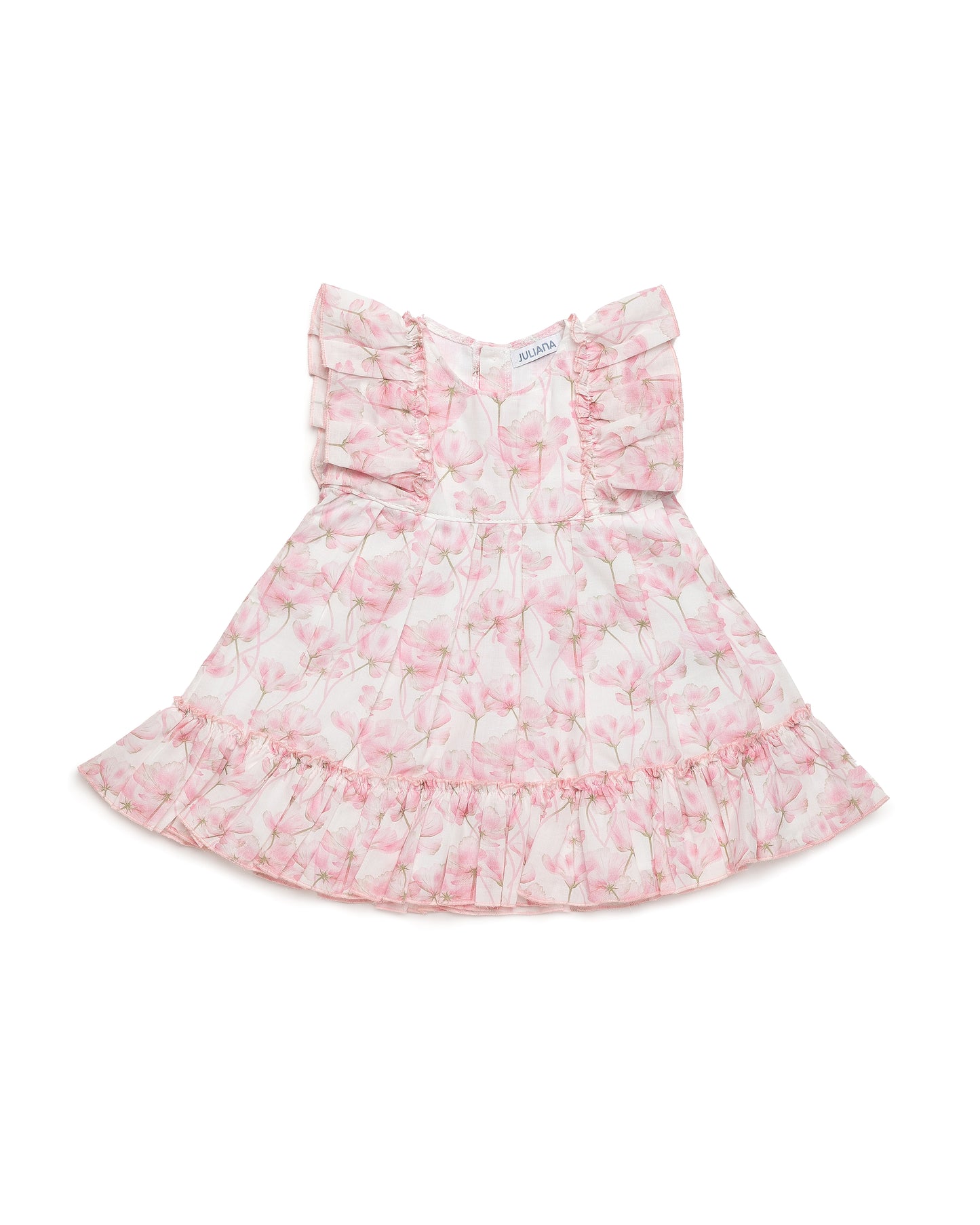 VESTIDO CORTADO CINTURA FLORES GRANDES