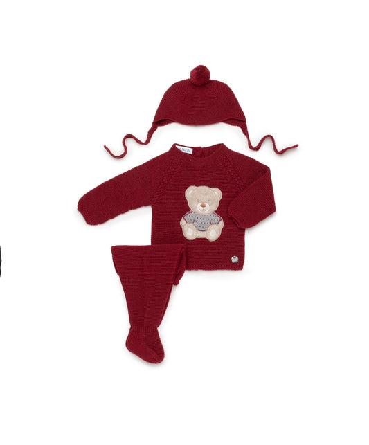 CONJUNTO 3.P LIN BORDADO OSO