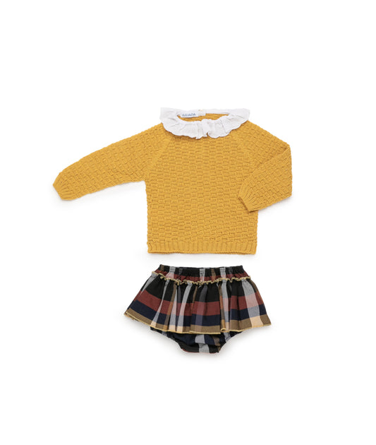 CONJUNTO BRAGA VOLANTE CUADROS