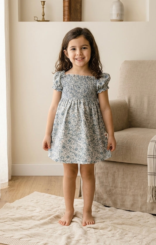 Vestido tela niña- C. Cian